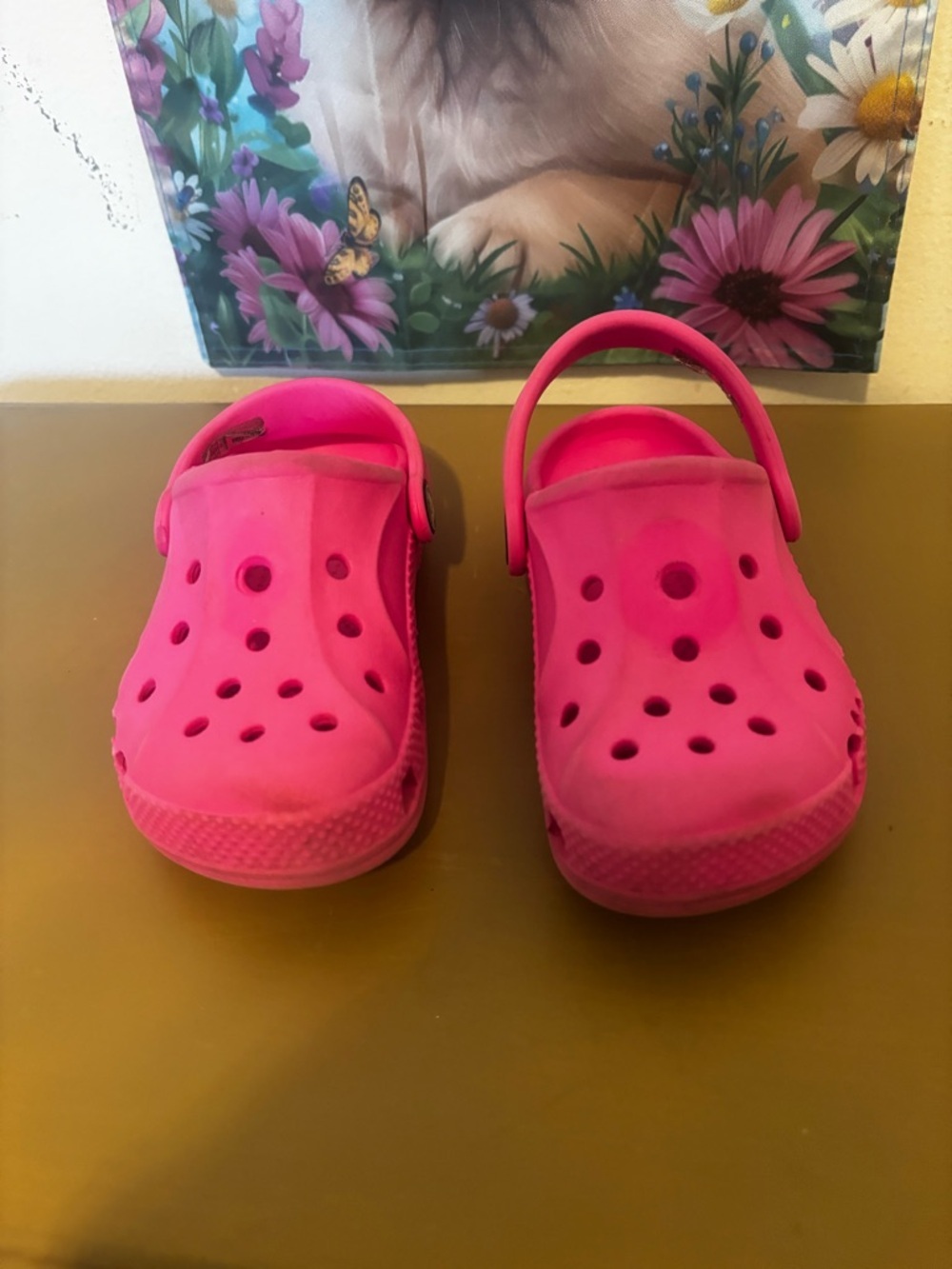 CROCS Kids Hot Pink Vented Clog Sandals